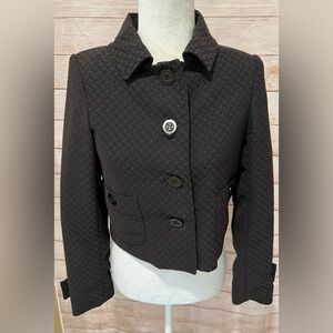 Mystery Collection light weight button up black jacket blazer size 2